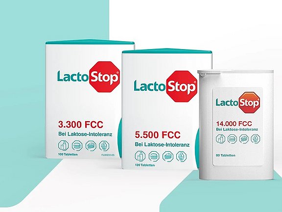 Lactostop Startseite - Produktübersicht